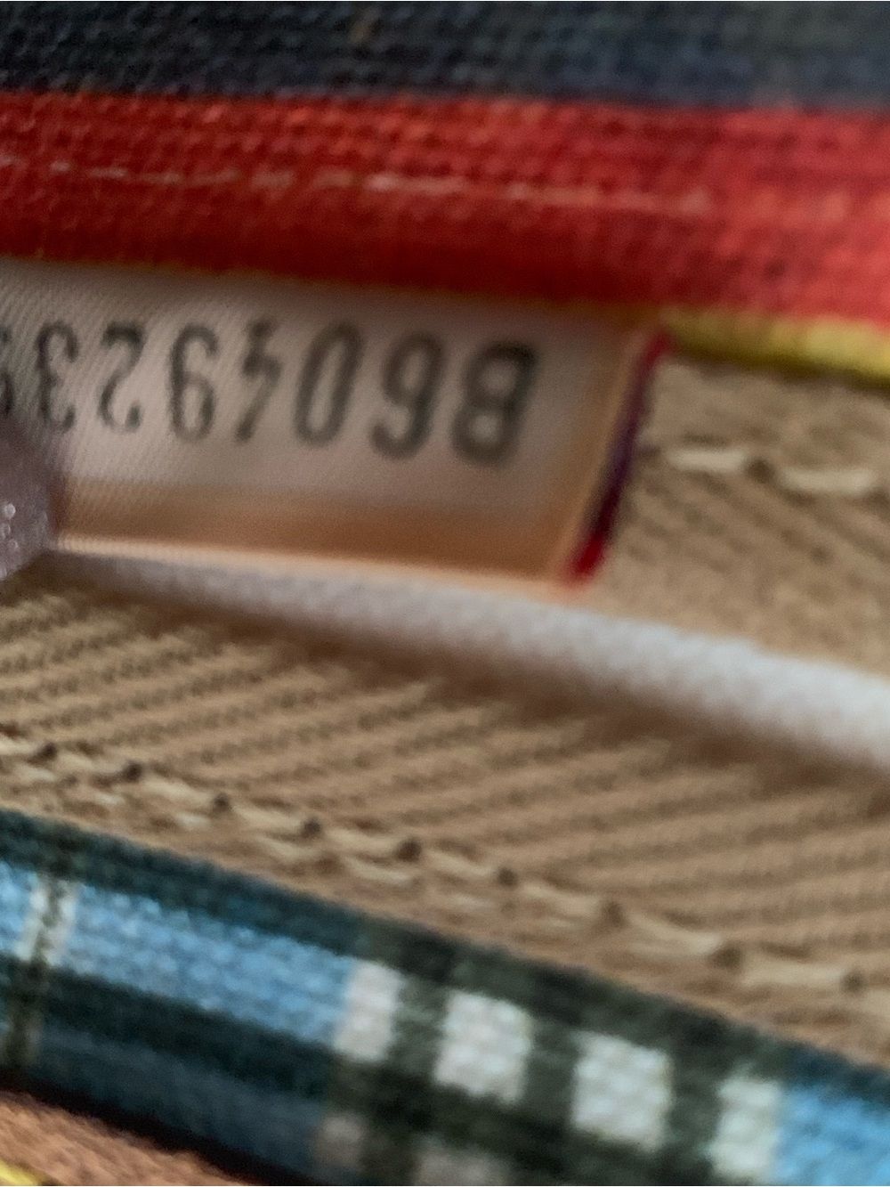 Madras picnic print satchel - Picture 9 of 15